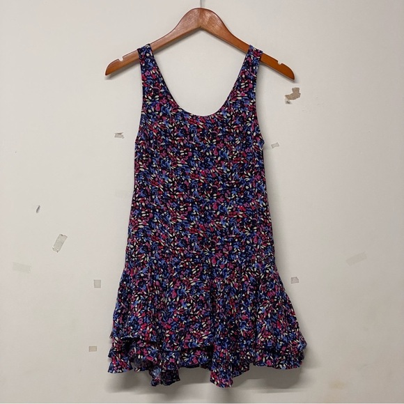 Free People Dresses & Skirts - Free People Everyone We Know Sleeveless Tiered Skirt Mini Dress in Indigo Combo